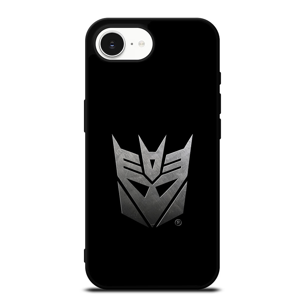 Transformers Decepticons iPhone 16e case black TPU silicone rubber protective cover by Casedear