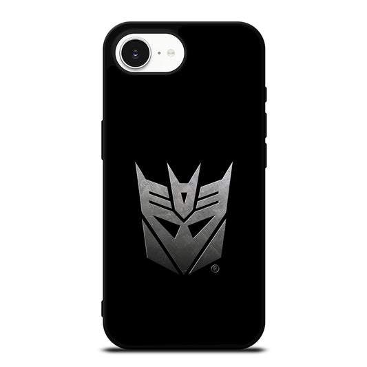 Transformers Decepticons iPhone 16e case black TPU silicone rubber protective cover by Casedear