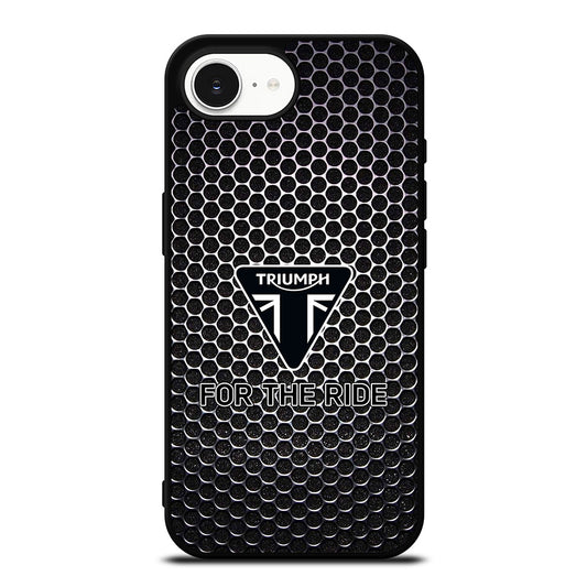 Triumph For The Ride Logo iPhone 16e case black TPU silicone rubber protective cover by Casedear