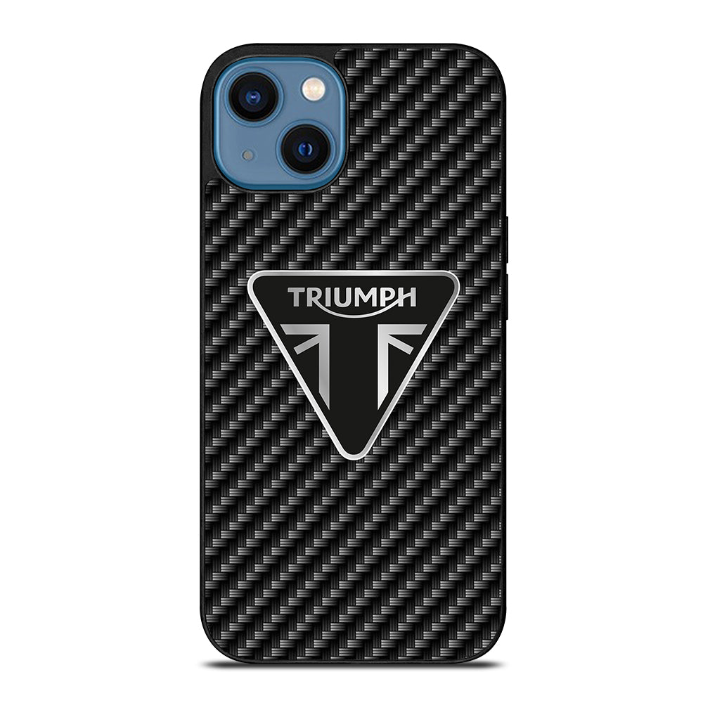 Triumph Motorcycle Carbon Logo iPhone 14 Case