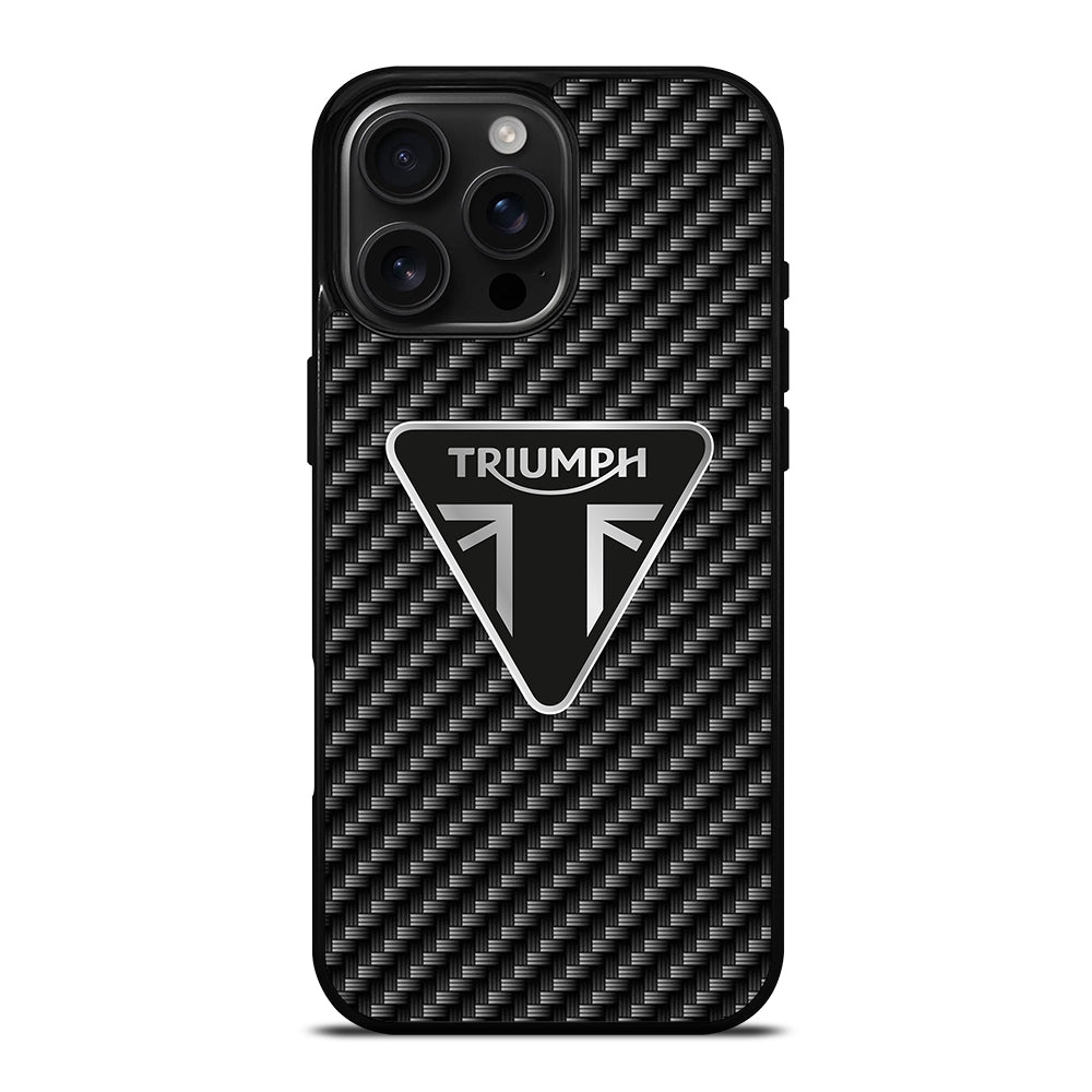 Triumph Motorcycle Carbon Logo iPhone 16 Pro Max Case