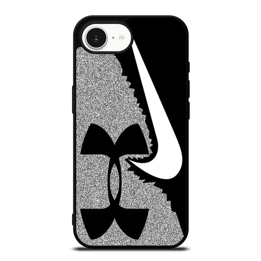 UNDER ARMOUR NIKE iPhone 16e case black TPU silicone rubber protective cover by Casedear