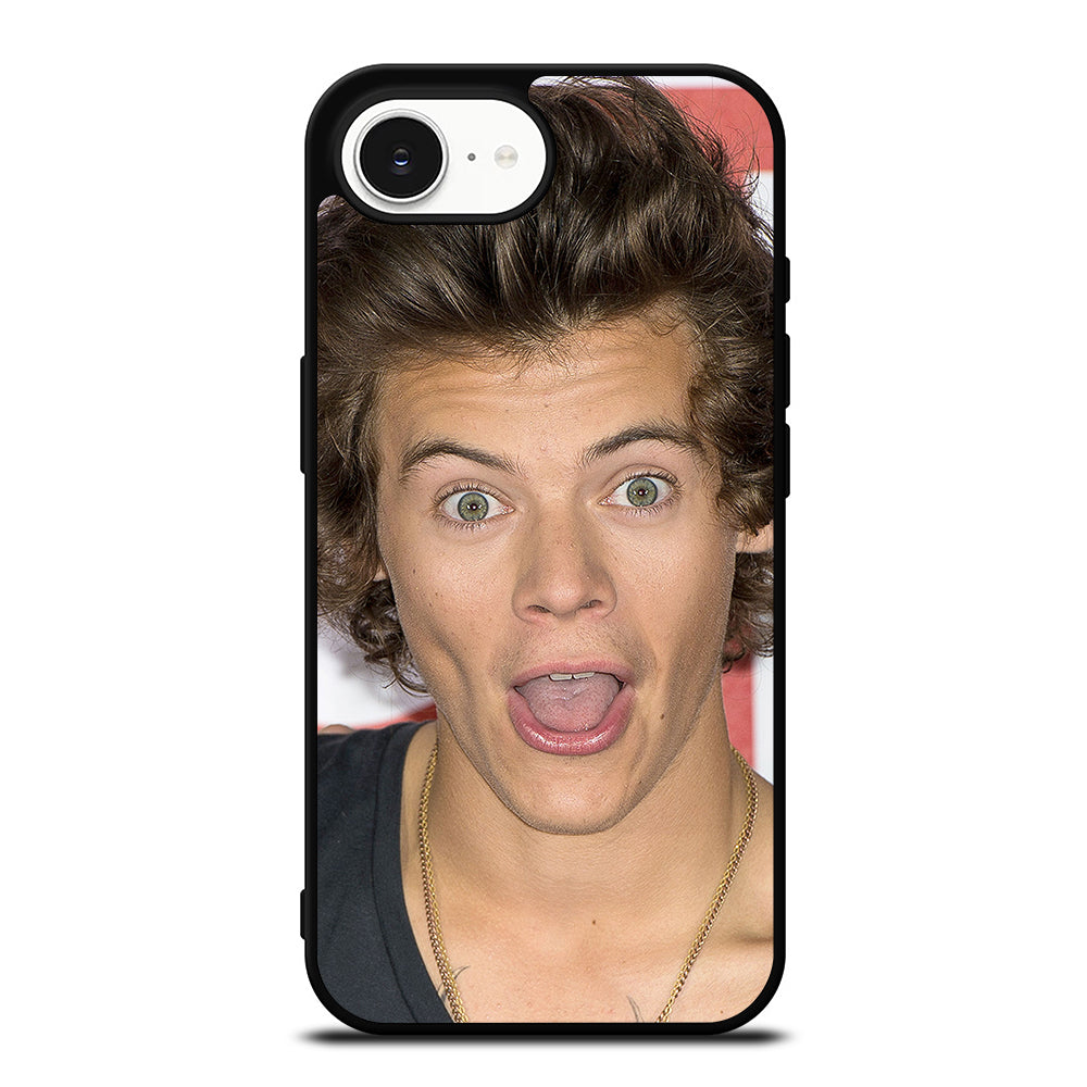UNIQUE HARRY STYLES iPhone 16e case black TPU silicone rubber protective cover by Casedear