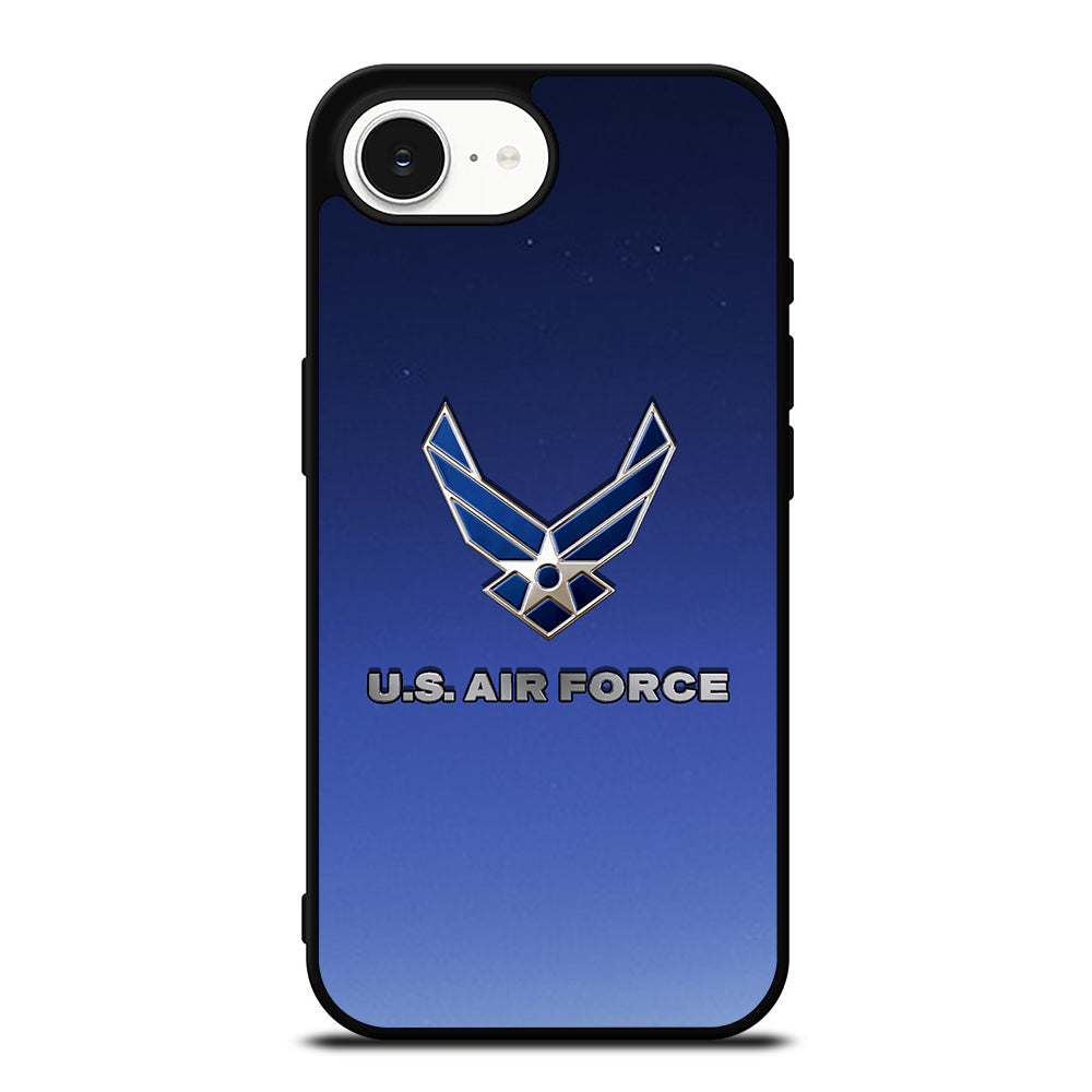 US Air Force iPhone 16e case black TPU silicone rubber protective cover by Casedear