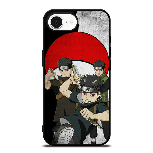 Uchiha Shisui Naruto Action iPhone 16e case black TPU silicone rubber protective cover by Casedear
