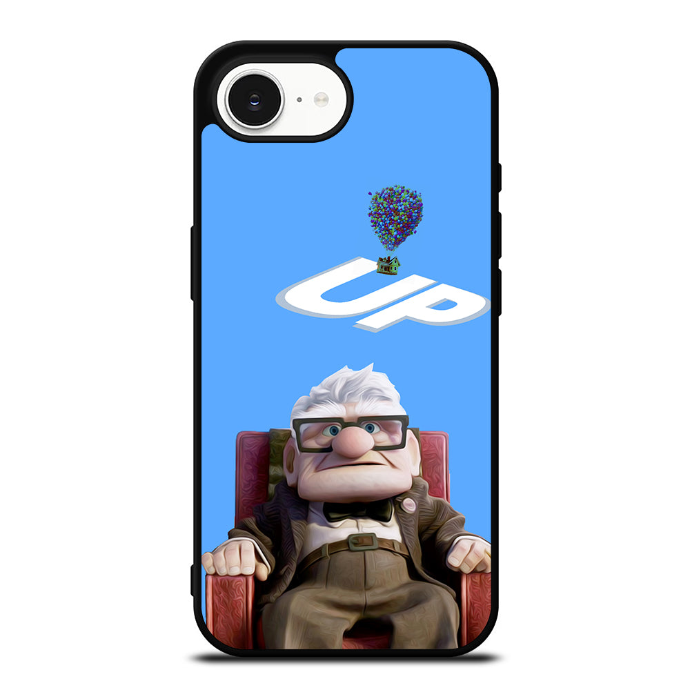 Up Frederickson Cartoon iPhone 16e case black TPU silicone rubber protective cover by Casedear