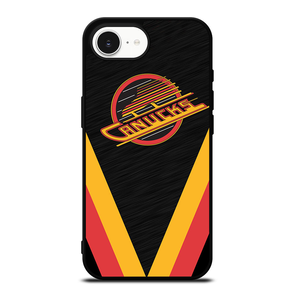 VANCOUVER CANUCKS iPhone 16e case black TPU silicone rubber protective cover by Casedear