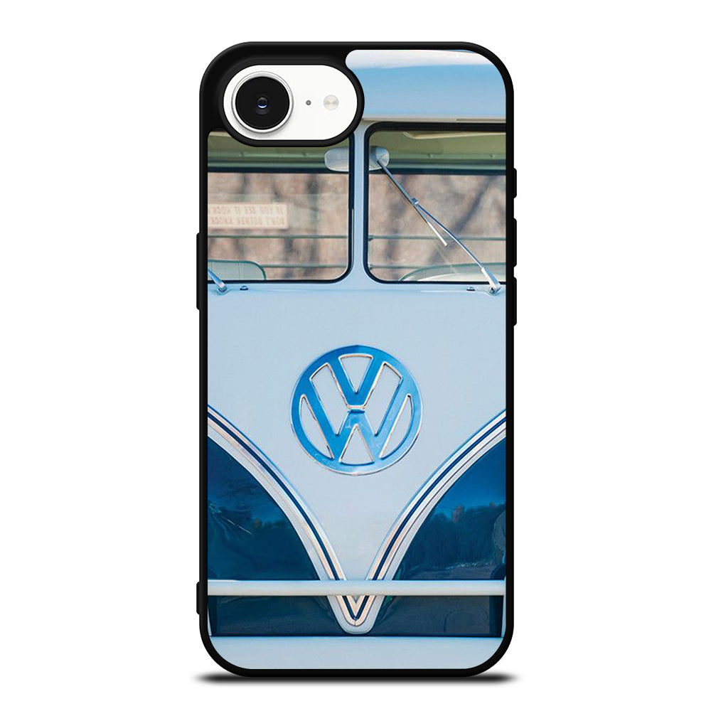 VW Volkswagen Bus iPhone 16e case black TPU silicone rubber protective cover by Casedear