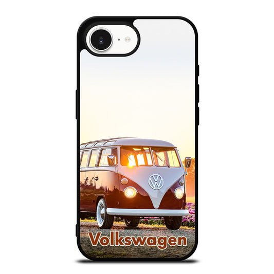 VW Volkswagen Van iPhone 16e case black TPU silicone rubber protective cover by Casedear