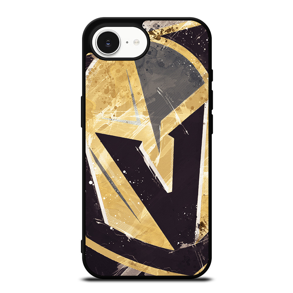 Vegas Golden Knight NHL iPhone 16e case black TPU silicone rubber protective cover by Casedear