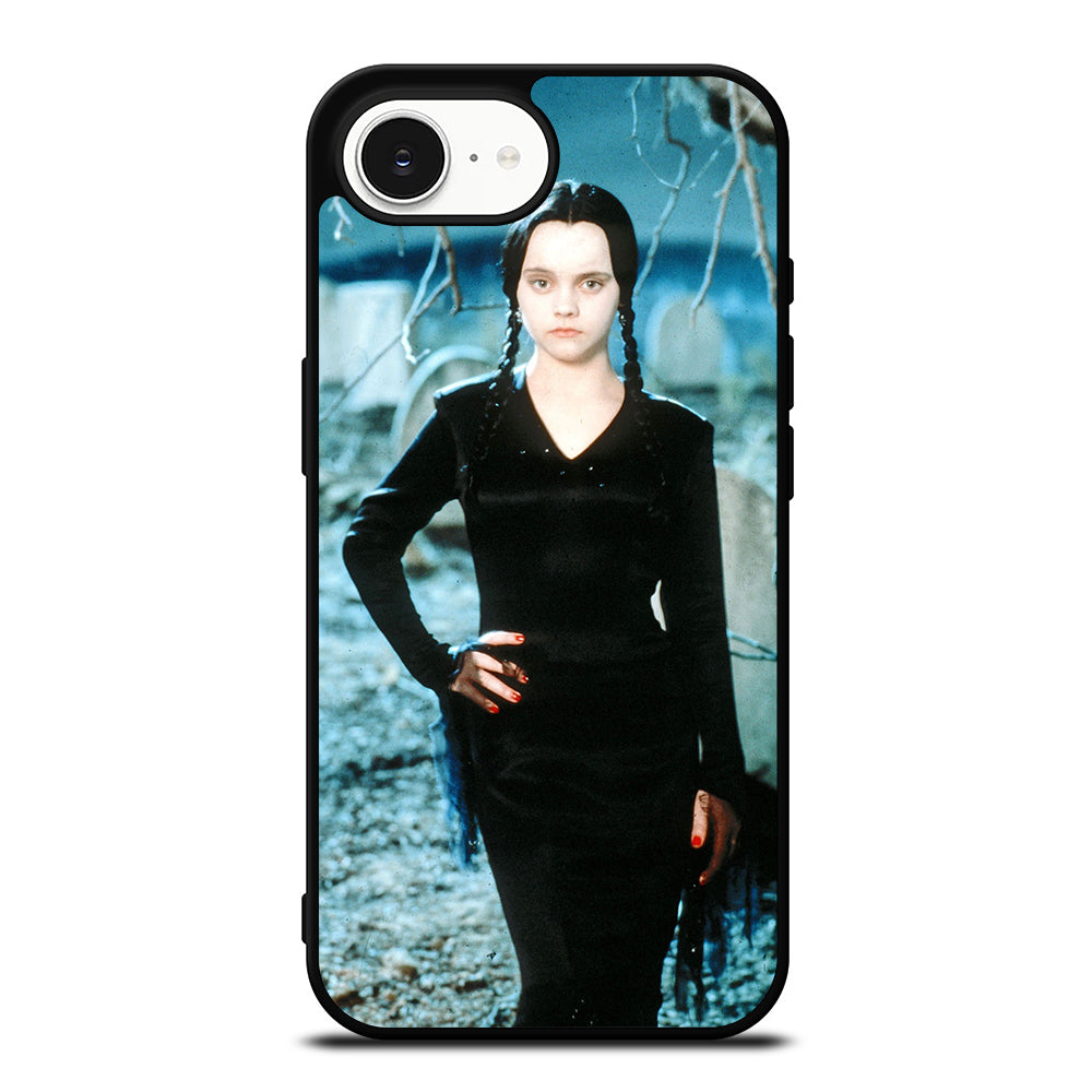 WEDNESDAY ADDAMS iPhone 16e case black TPU silicone rubber protective cover by Casedear