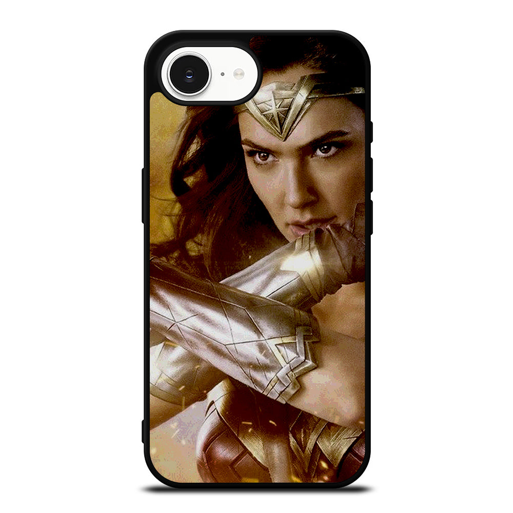 WONDER WOMAN iPhone 16e case black TPU silicone rubber protective cover by Casedear
