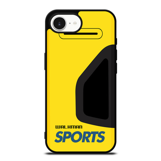Walkman Cassette Sport iPhone 16e case black TPU silicone rubber protective cover by Casedear