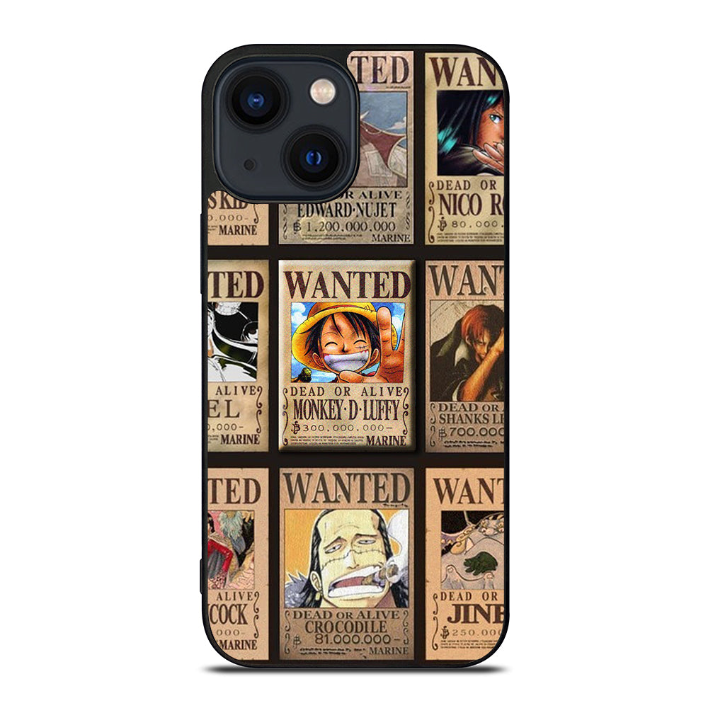 Wanted One Piece Luffy iPhone 14 Plus Case