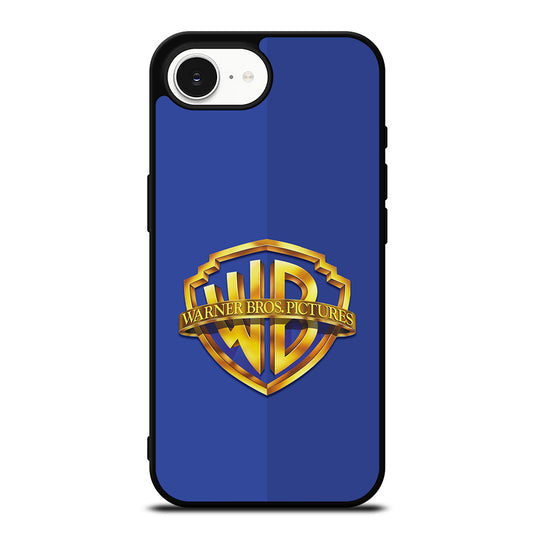 Warner Bros Logo iPhone 16e case black TPU silicone rubber protective cover by Casedear
