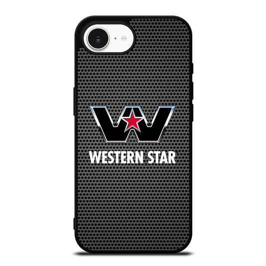 Western Star Cool Logo iPhone 16e case black TPU silicone rubber protective cover by Casedear