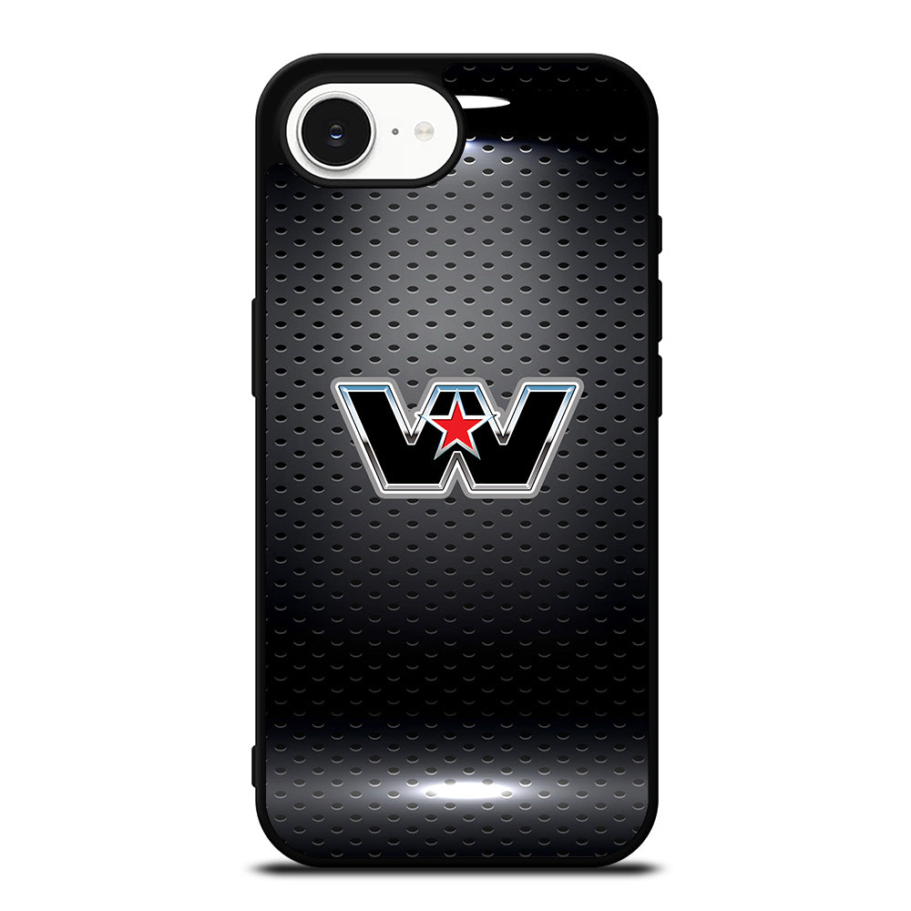 Western Star Logo iPhone 16e case black TPU silicone rubber protective cover by Casedear