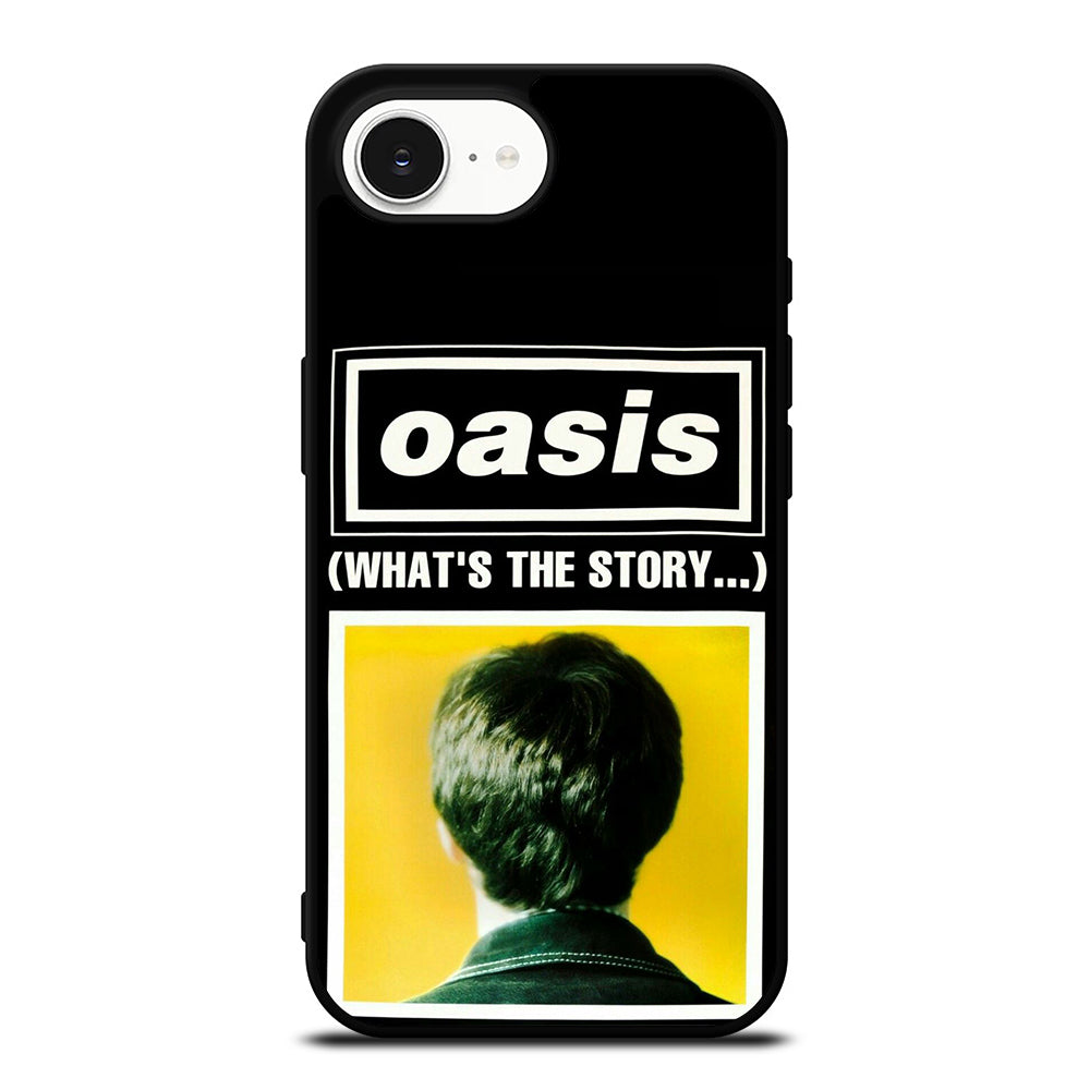 What's The Story Oasis iPhone 16e case black TPU silicone rubber protective cover by Casedear