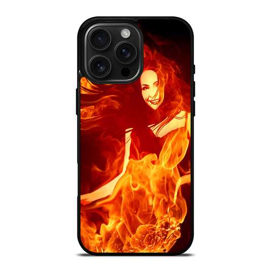 Woman In Fire iPhone 16 Pro Max Case