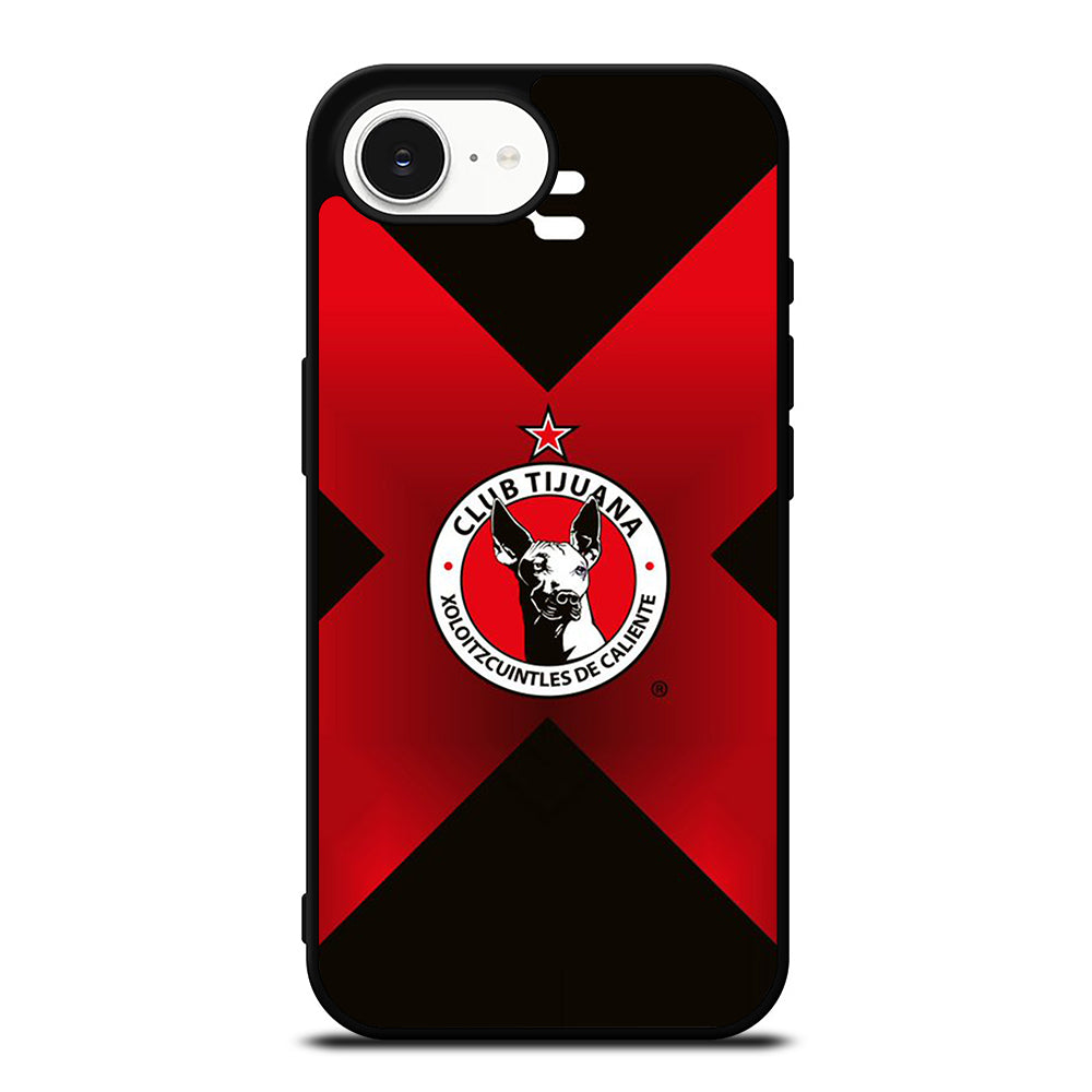 Xolos Tijuana Jersey Image iPhone 16e case black TPU silicone rubber protective cover by Casedear