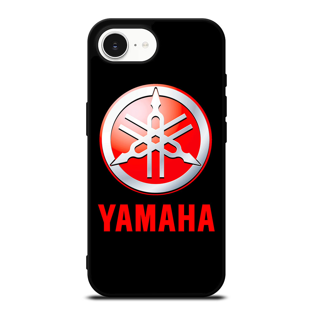 YAMAHA MOTORCYCLES LOGO iPhone 16e case black TPU silicone rubber protective cover by Casedear