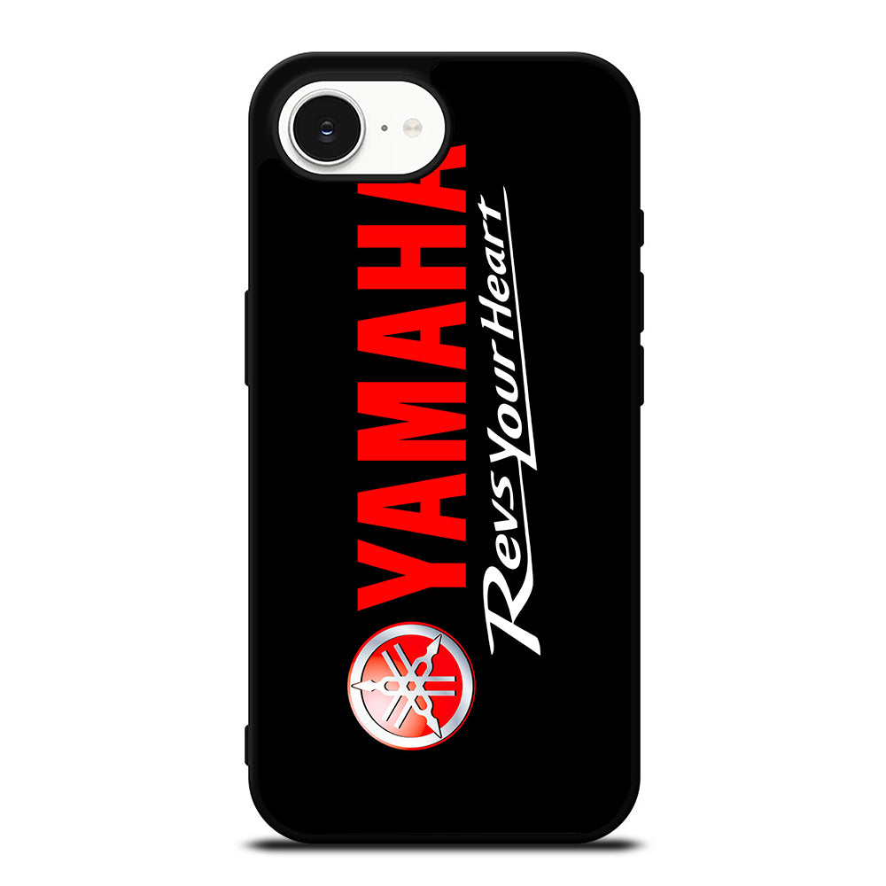 YAMAHA REVS YOUR HEART iPhone 16e case black TPU silicone rubber protective cover by Casedear