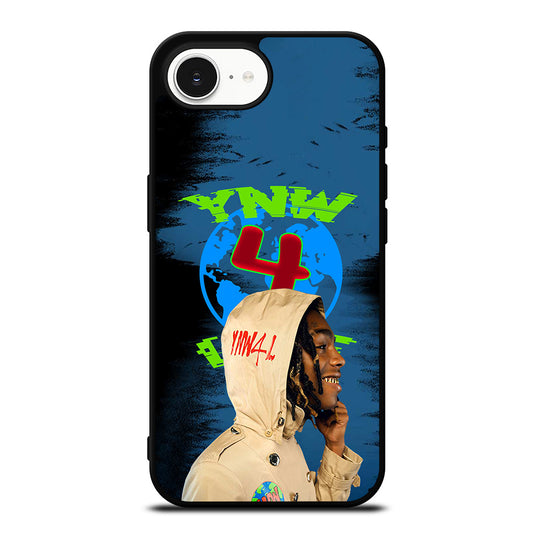 YNW MELLI 4 LIFE iPhone 16e case black TPU silicone rubber protective cover by Casedear