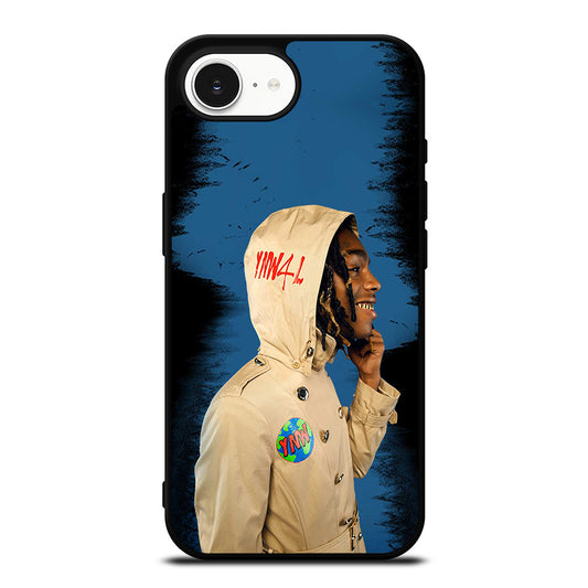 YNW MELLI RAPER 4 LIFE iPhone 16e case black TPU silicone rubber protective cover by Casedear