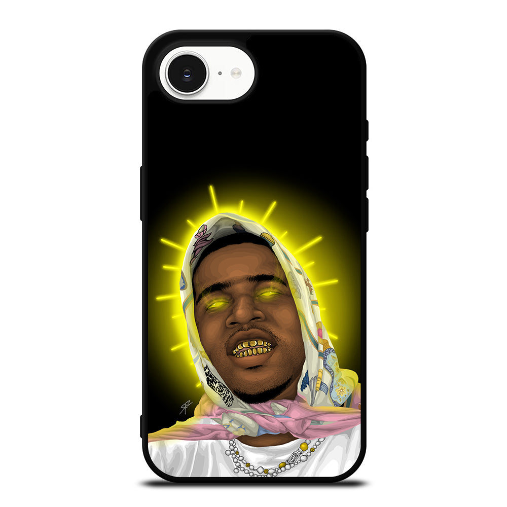 YNW MELLI RAPER iPhone 16e case black TPU silicone rubber protective cover by Casedear