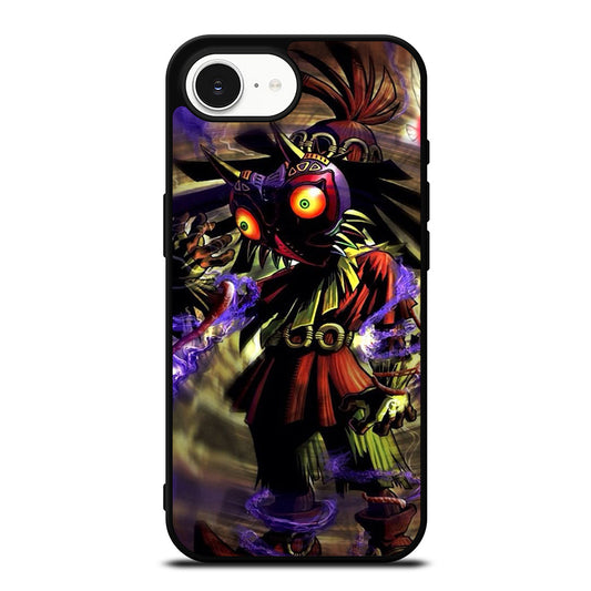 Zelda Majora's Art iPhone 16e case black TPU silicone rubber protective cover by Casedear