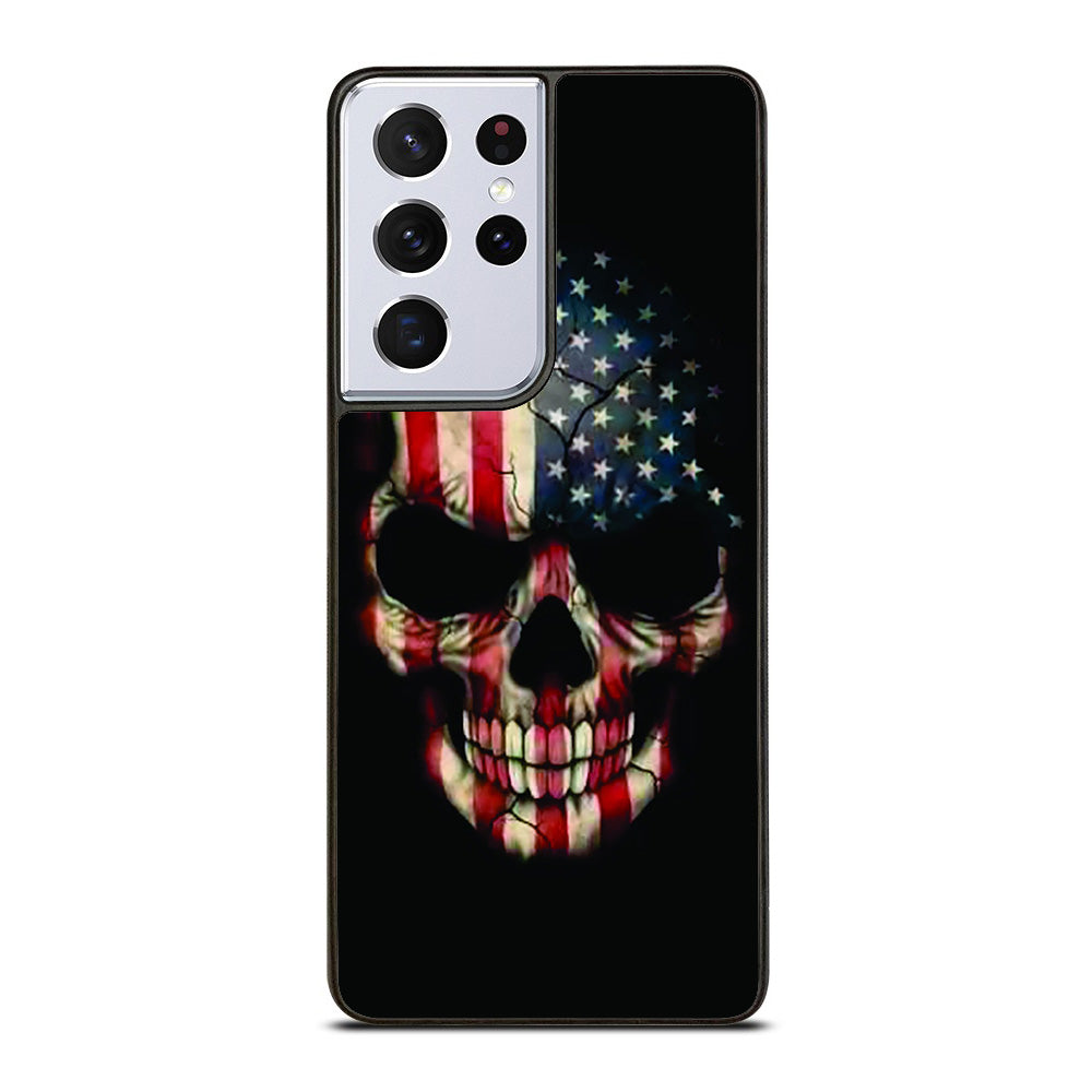 AMERICAN FLAG SKUL Samsung Galaxy S21 Ultra 5G Case