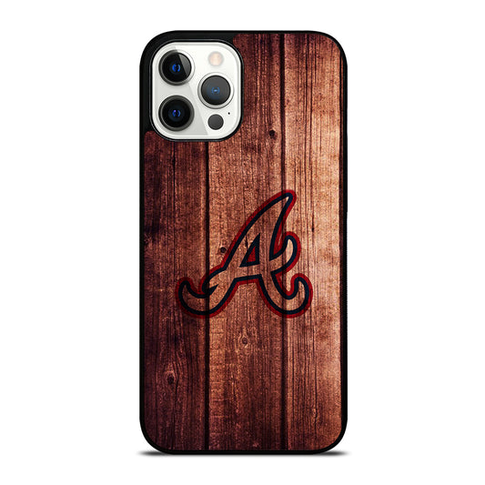 Atlanta Braves Wood Logo iPhone 12 Pro Max Case