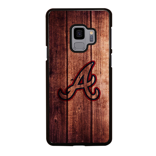 Atlanta Braves Wood Logo Samsung Galaxy S9 Case