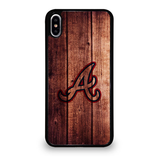 Atlanta Braves Wood Logo iPhone XS Max Case