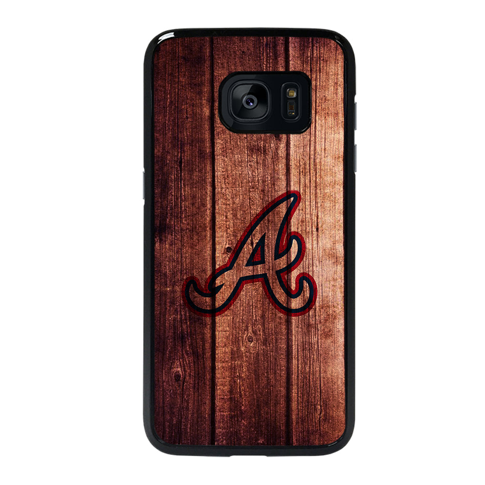 Atlanta Braves Wood Logo Samsung Galaxy S7 Edge Case