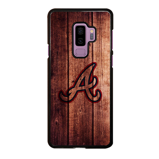 Atlanta Braves Wood Logo Samsung Galaxy S9 Plus Case
