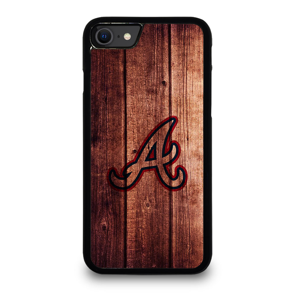 Atlanta Braves Wood Logo iPhone SE 2020 Case