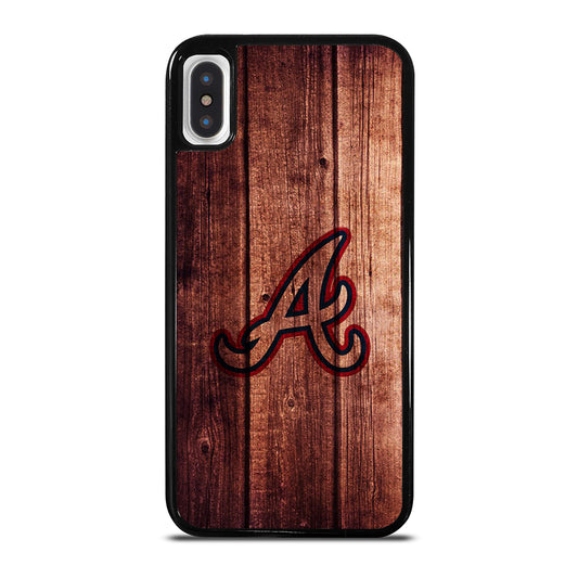 Atlanta Braves Wood Logo iPhone X / XS Case