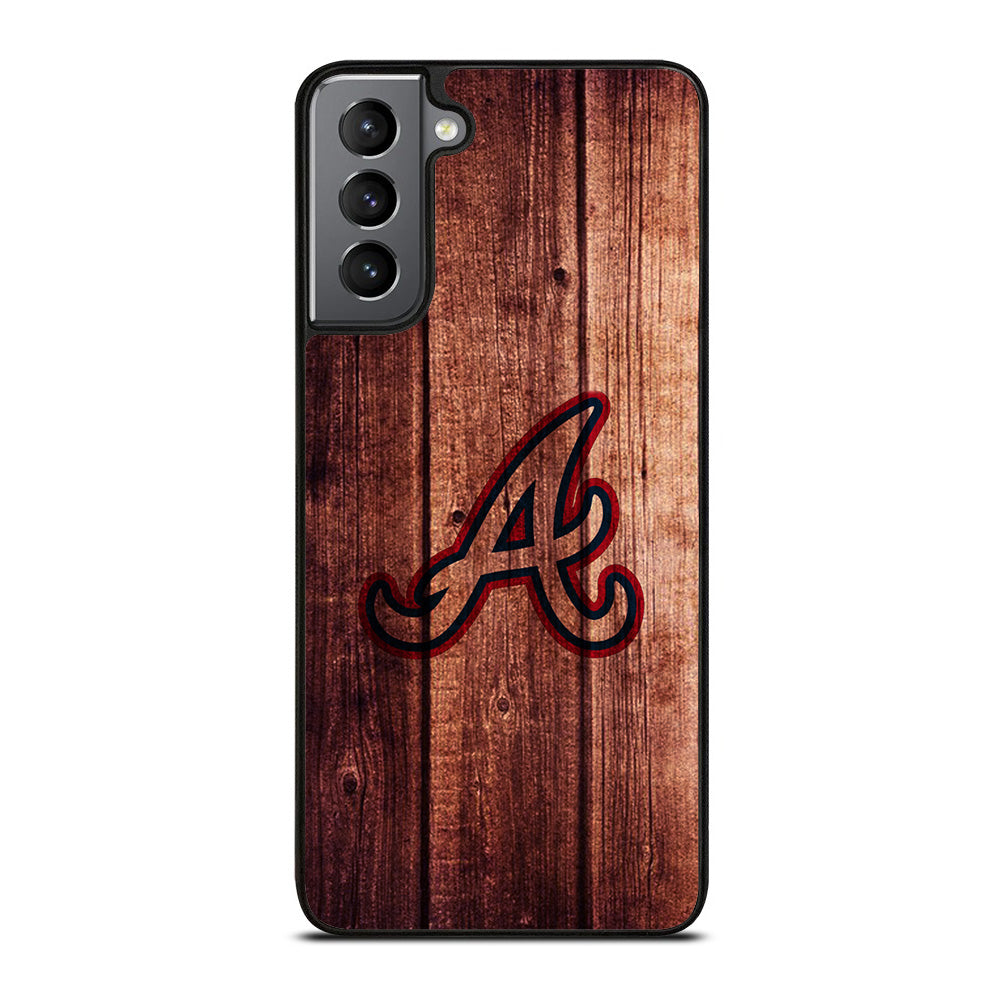 Atlanta Braves Wood Logo Samsung Galaxy S21 Plus 5G Case