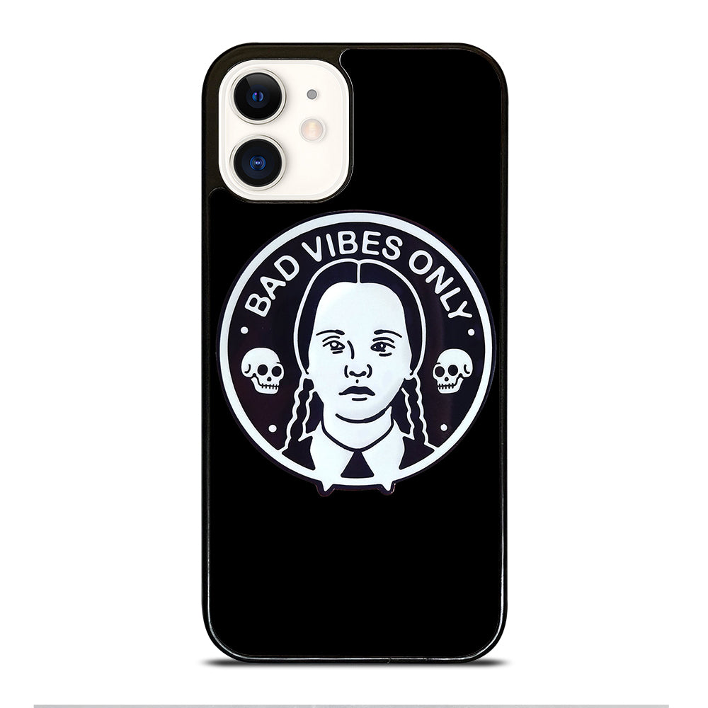 BAD VIBES ONLY WEDNESDAY ADDAMS iPhone 12 Case