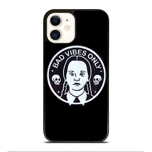 BAD VIBES ONLY WEDNESDAY ADDAMS iPhone 12 Case