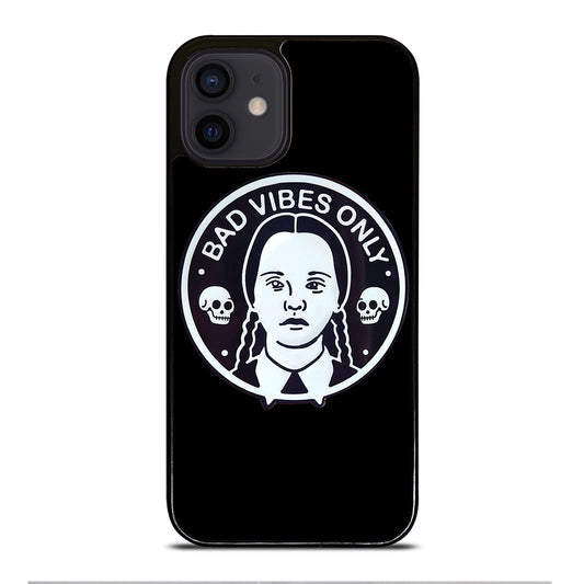 BAD VIBES ONLY WEDNESDAY ADDAMS iPhone 12 Mini Case
