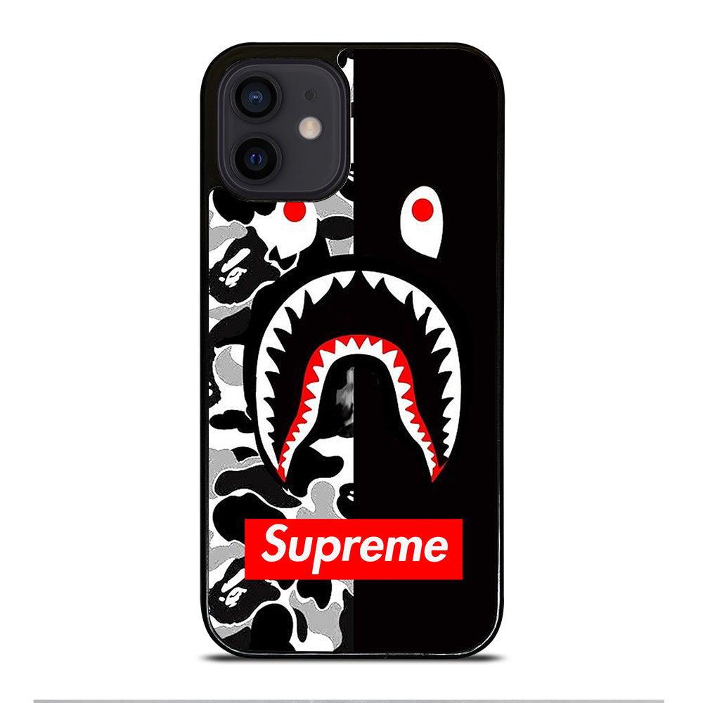 Bape Camo Shark Face Logo Supreme iPhone 12 Mini / 12 / 12 Pro / 12 Pro Max  Case