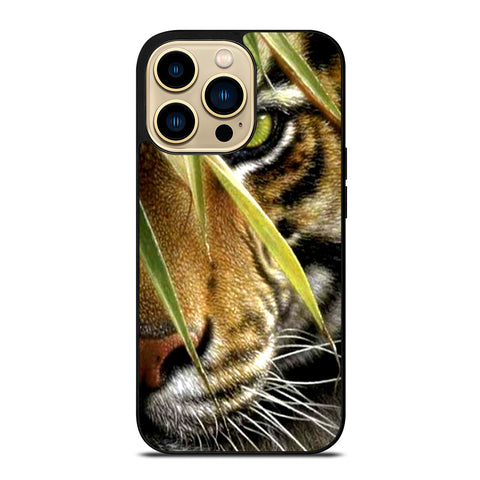 BENGAL TIGER IN A HALF FACE iPhone 14 Pro Max Case