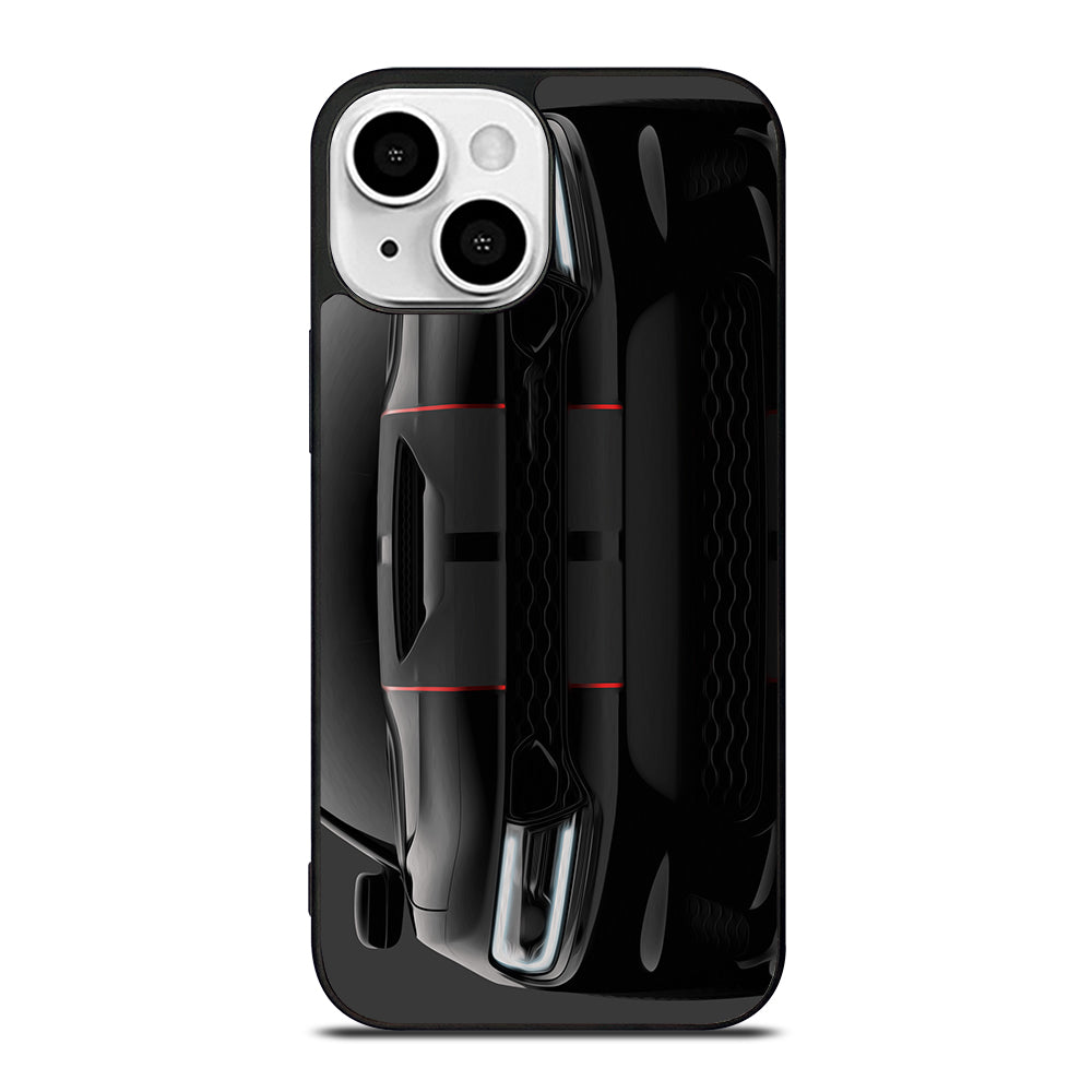 Black Dodge Challenger Oilred iPhone 13 Mini Case
