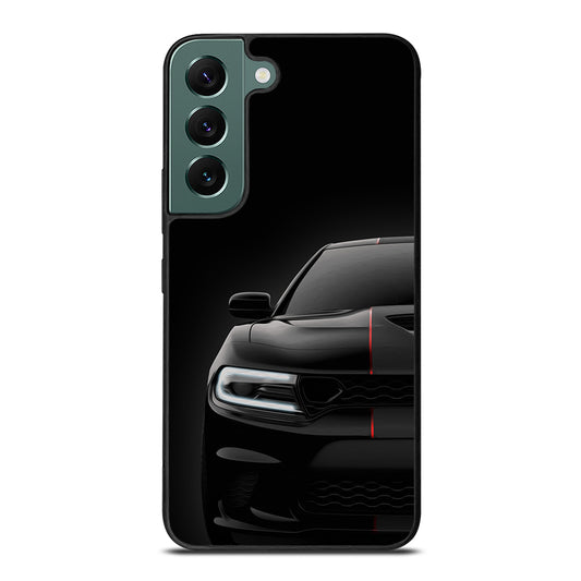 Black Dodge Challenger Outerglow Samsung Galaxy S22 5G Case