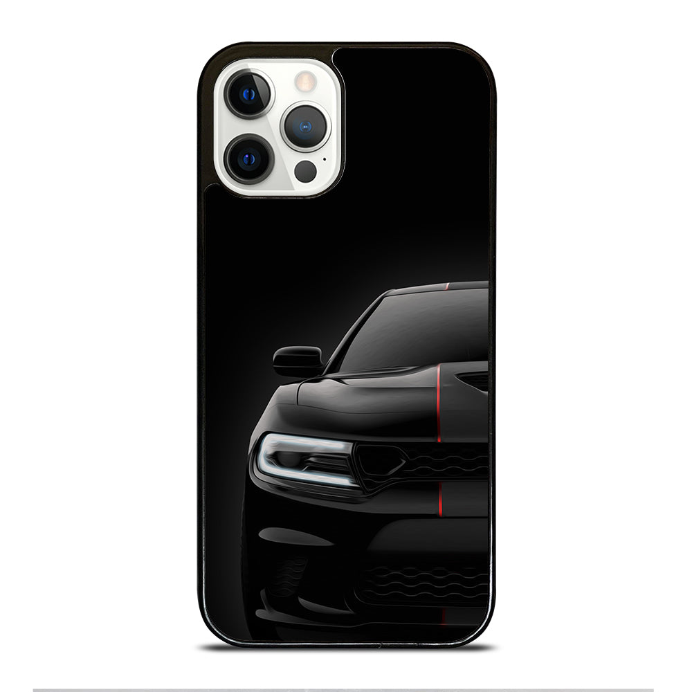 Black Dodge Challenger Outerglow iPhone 12 Pro Case