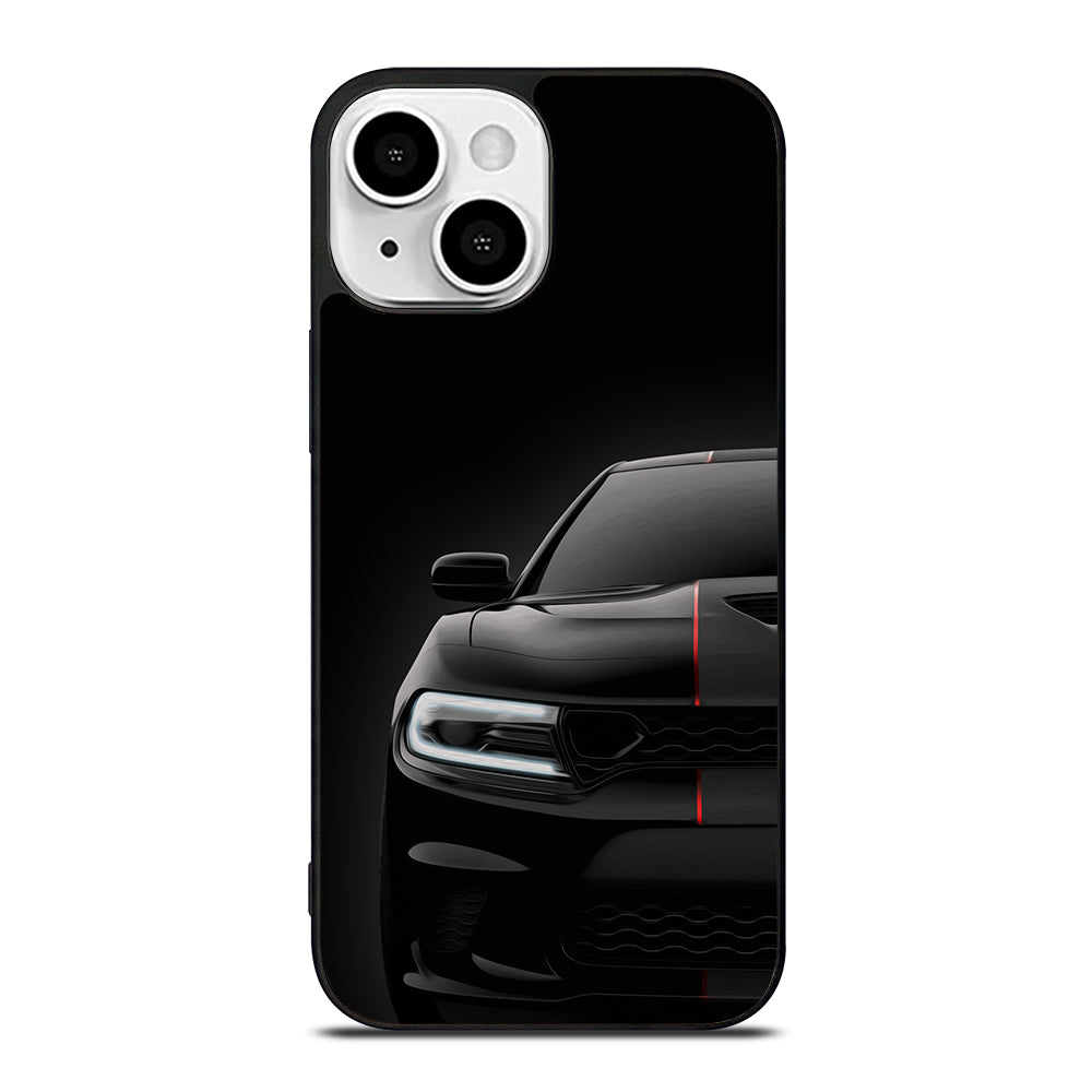 Black Dodge Challenger Outerglow iPhone 13 Mini Case