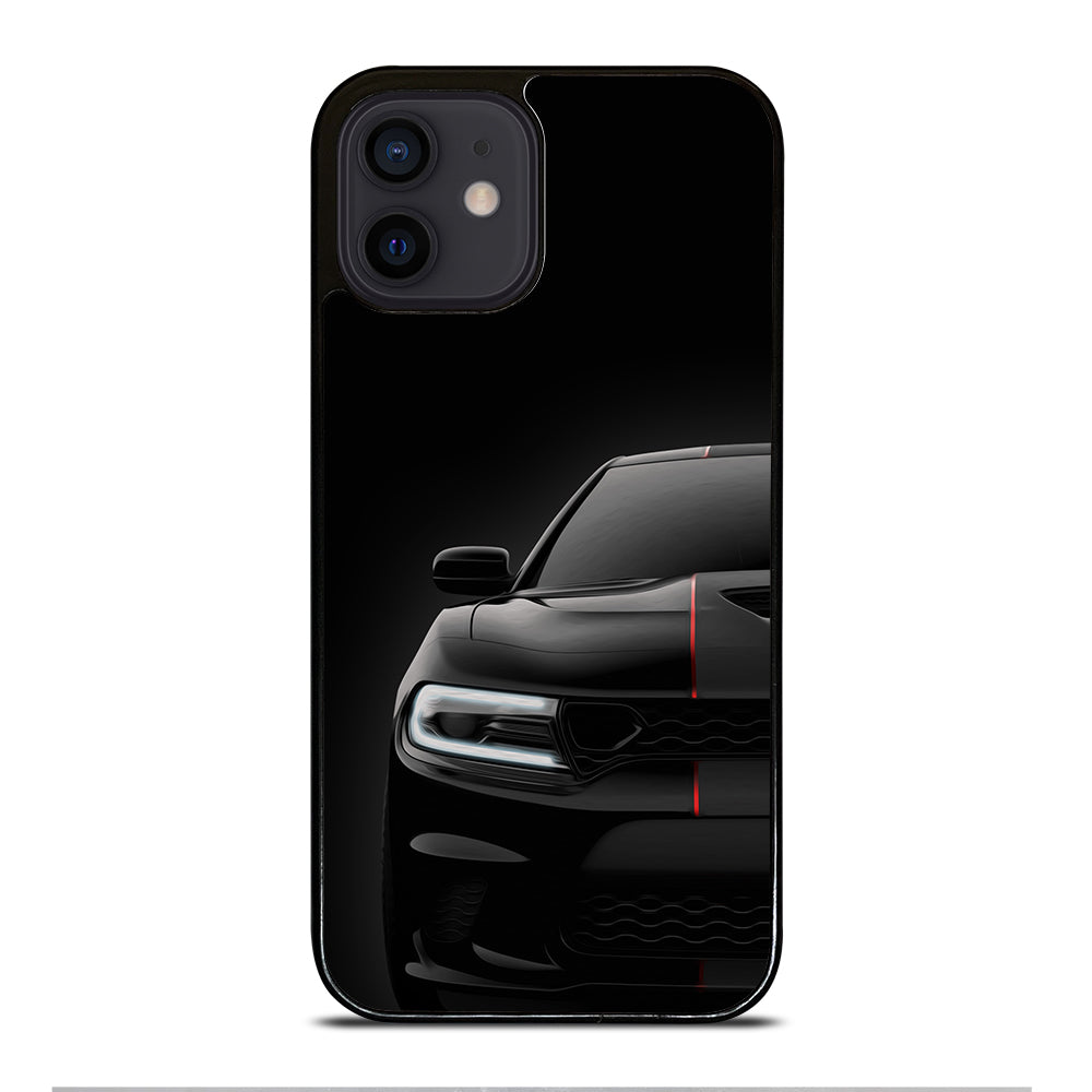 Black Dodge Challenger Outerglow iPhone 12 Mini Case