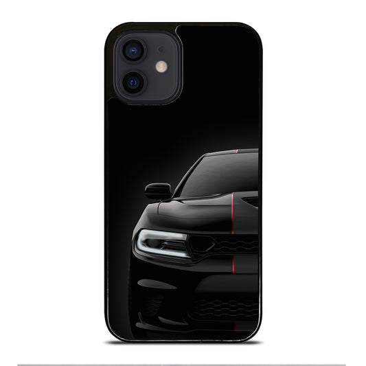 Black Dodge Challenger Outerglow iPhone 12 Mini Case